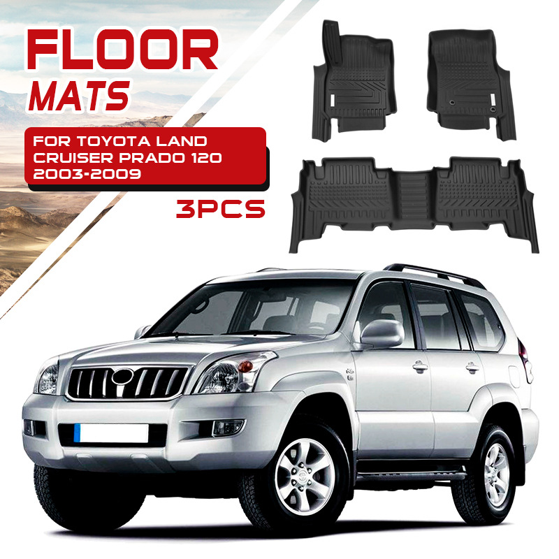 Txinrui es adecuado para Toyota Auto Overbearing Prado Cool Road Ze Auto Alfombrilla de caja trasera impermeable Alfombrilla de pie TPE moldeada por inyección