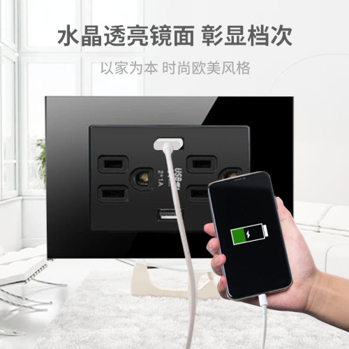 American standard 15A socket American mirror light American switch panel with USB Taiwan 110v household wall power supply