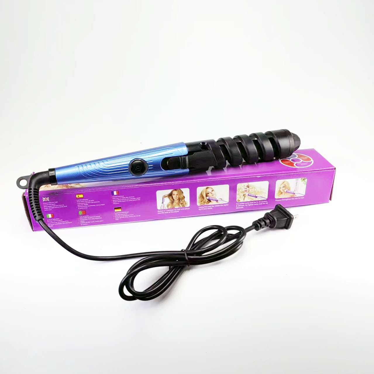 Cruce fronterizo de huevo clip de cabello varilla de cabello rizador automático gran onda rizador de cabello dormitorio portátil mayorista image 27