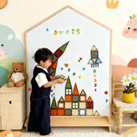 黑板画板儿童家用可擦写双面磁吸白板写字板无尘书写宝宝涂鸦墙