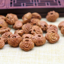 龙纹桃核篮桃胡核雕diy材料儿童宝宝饰品虎年编手脚链学生花锁