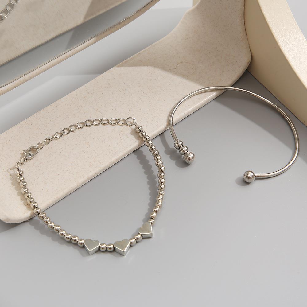 Fashion Heart Shape Alloy Plating Women's Bracelets display picture 4