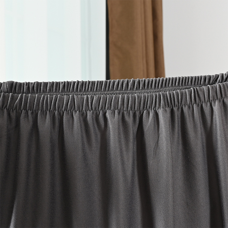 Cubierta de silla elástica de un solo molino de seda de leche transfronteriza Cubierta de silla de comedor de hotel de color sólido 150gsm Cover de comercio exterior