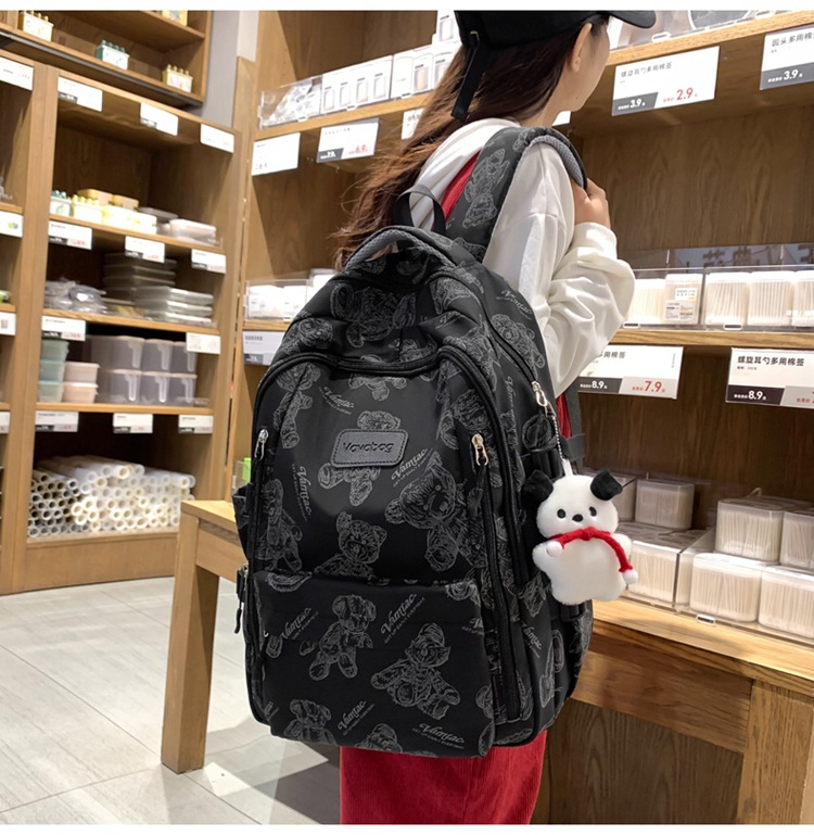 2024 New Large Capacity Stylish Backpack Daily Versatile Men and Women Backpack High School Student Campus Student Bag