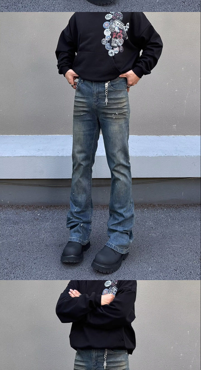 New Spring/Autumn High Quality Stretch Men's Jeans Straight Leg Slim Fit Retro Versatile Fashion Jeans_mkmklike.com