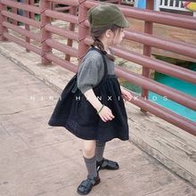 女童韩版牛仔背带裙2025新款春秋夏季洋气宽松百搭无袖背心连衣裙