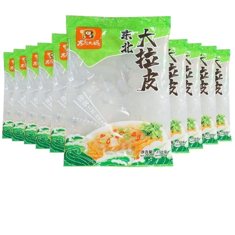 10袋装东北大拉皮东北特产鲜粉皮手工凉拌粉湿粉皮水晶大拉皮商用|undefined