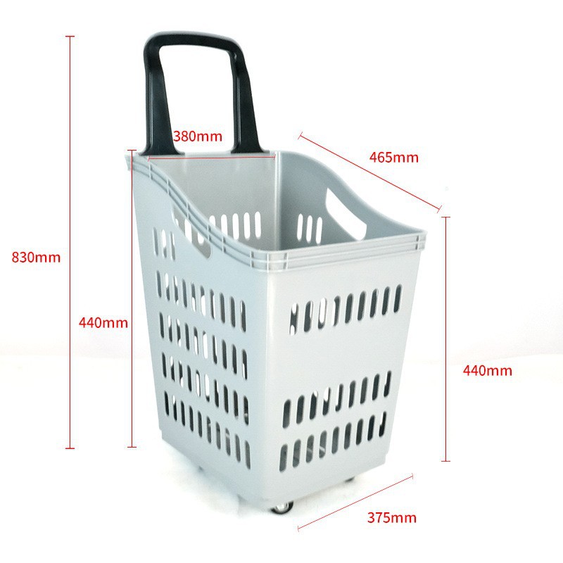 핫 세일 하이 백 바스켓 라이트 그레이 60L