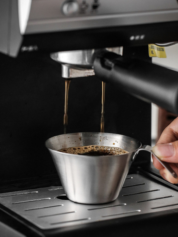 Stainless steel coffee measuring cup espresso cup espresso coffee machine extraction cup mini graduated coffee liquid cup Stainless steel coffee measuring cup espresso cup espresso coffee machine extraction cup mini graduated coffee liquid cup