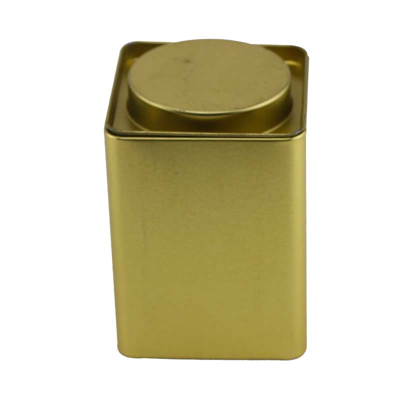 撬盖正方茶叶罐 仿镀金茶叶铁盒 菊花茶包装铁盒 健康养生茶铁盒