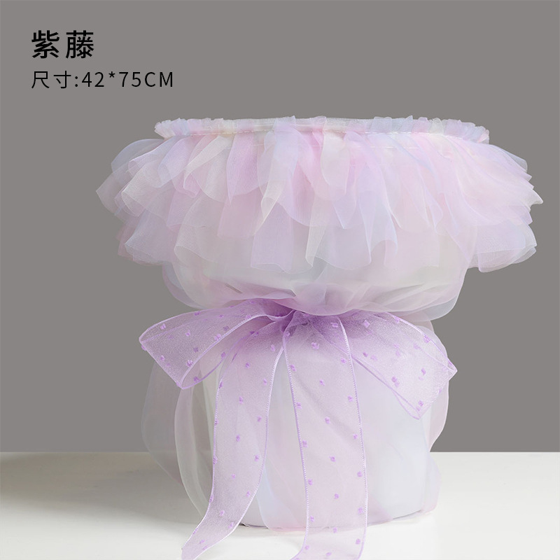 520 nuevo producto falda de pastel falda tutú hilo de dobladillo papel de embalaje de flores ramo de papel de embalaje hilo de flores papel de bricolaje