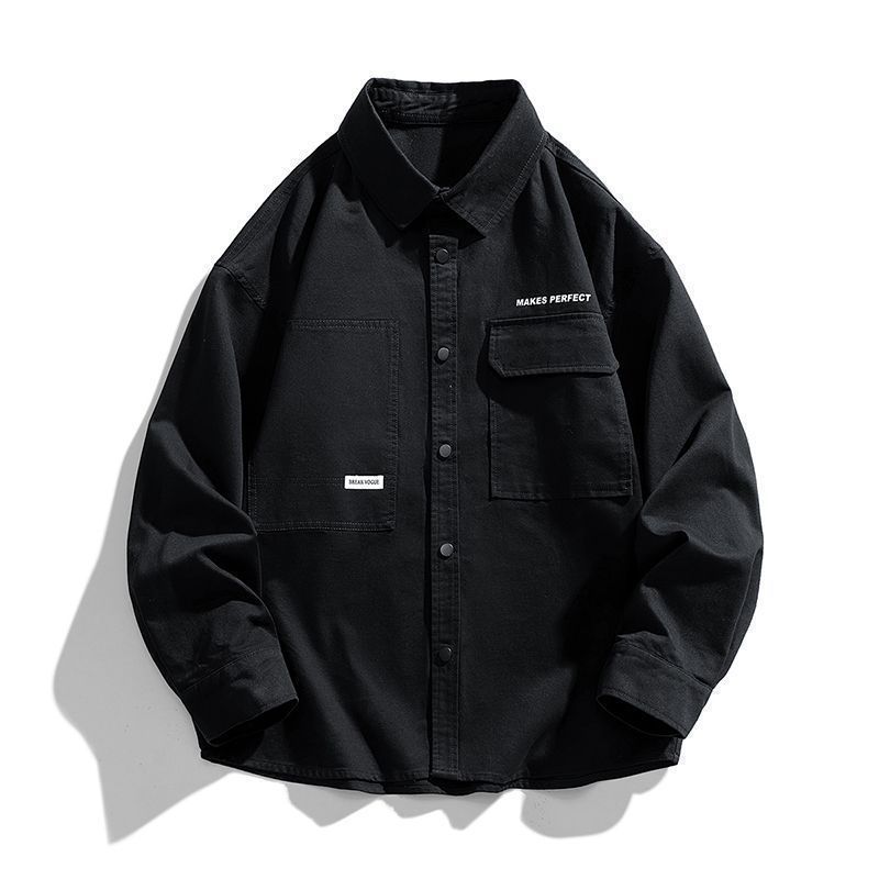 1 Camicia da uomo di alta qualità, nuova giacca da lavoro, cardigan, stile casual giapponese di Hong Kong, outfit primaverile_voghion.com