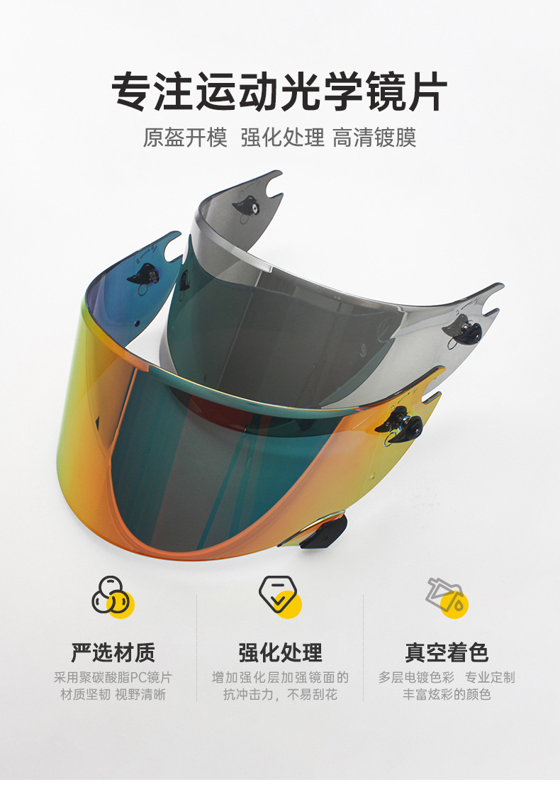 Shark SHARK Lorenzo Redding Race R Pro GP Motorcycle Helmet Lens Aurora Plating