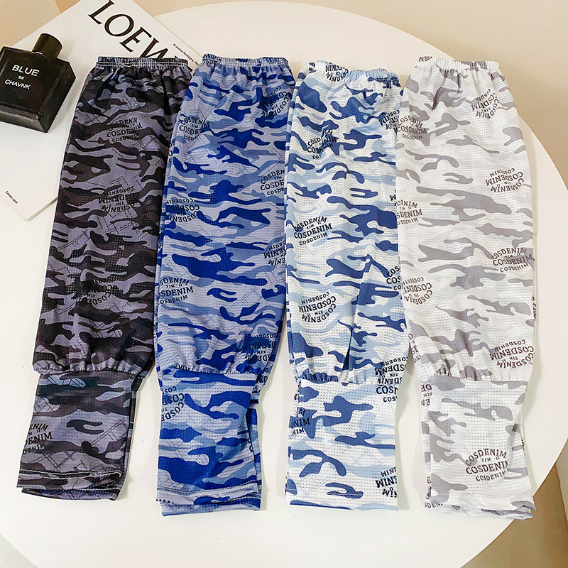 Breathable Mesh Men's Ice Sleeves with Thicken and Enlarge for Summer Outdoor Cycling and Fishing, UV Protection Arm Sleeves