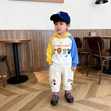 【严选】男童连帽卫衣日系秋款儿童女童卡通刺绣外贸童装中小童