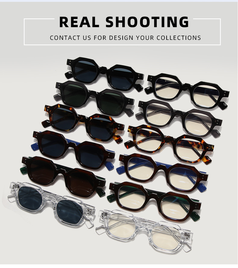 50g Weight Full Frame Glasses Structure Sunglasses Classification PC, UV400 Protection Lens Material Polygon Glasses Style Travel, Street Occasion Solid Color Pattern Unisex Gender Simple Style, Streetwear Style Grey, Black Color Simple Style Streetwear Solid Color PC UV400 Protection Polygon Full Frame Men's Sunglasses 1