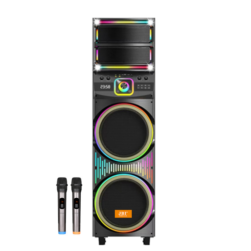 JBI - 1217 altavoz de fiesta LED madera alta potencia altavoz de sonido al aire libre