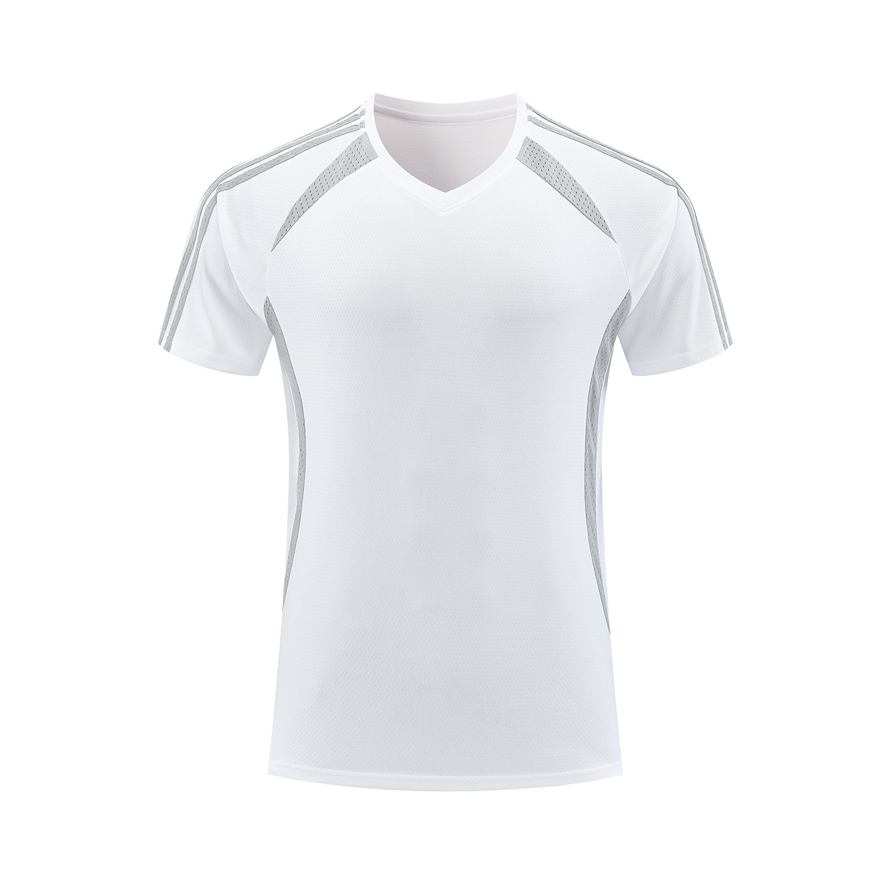 Hombre deportivo ocio mangas cortas T gran agujero de ventilación color combinado ropa de trabajo de secado rápido impresión logotipo camiseta ropa deportiva fitness
