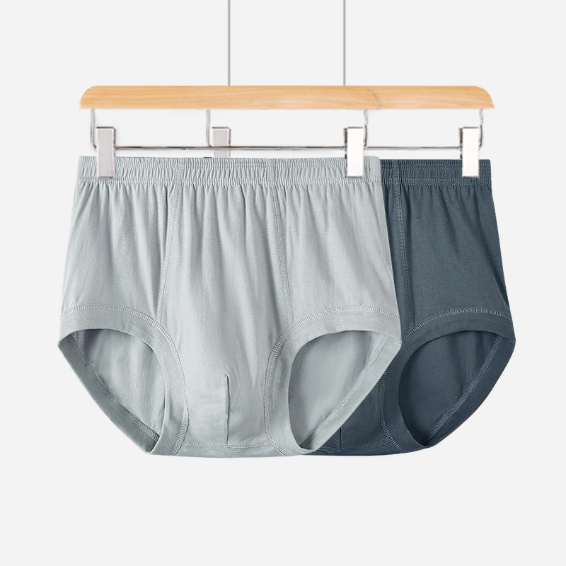 Men's Cotton Underwear Briefs Loose Plus Size Middle-aged and Elderly Dad Underwear