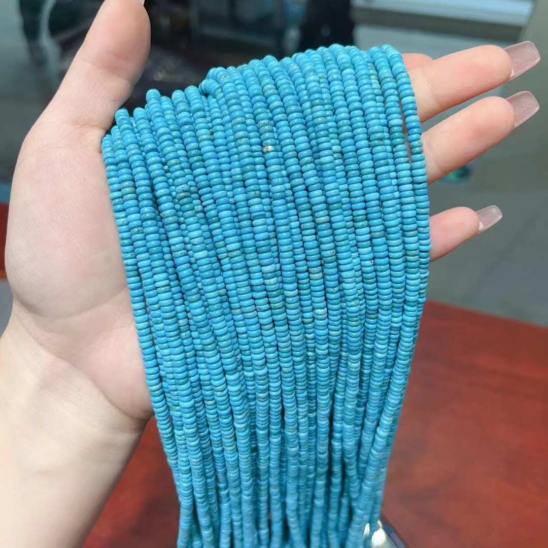 Turquoise white beads