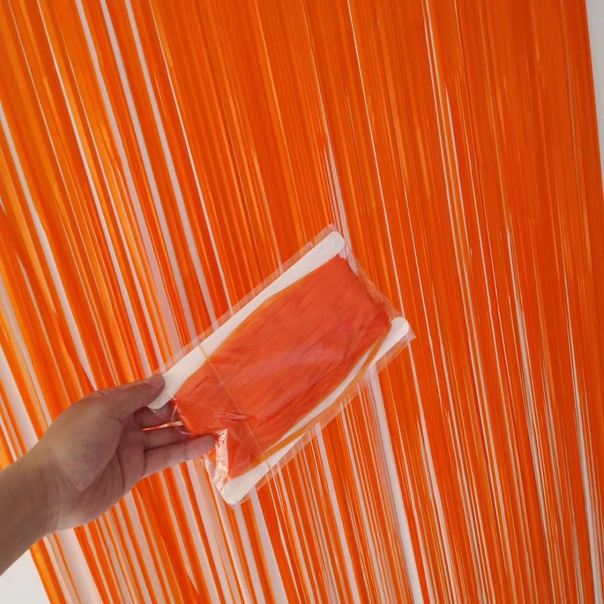 1*2 M 1,6 seda gruesa macaron lluvia cortina borla boda decoración de fondo