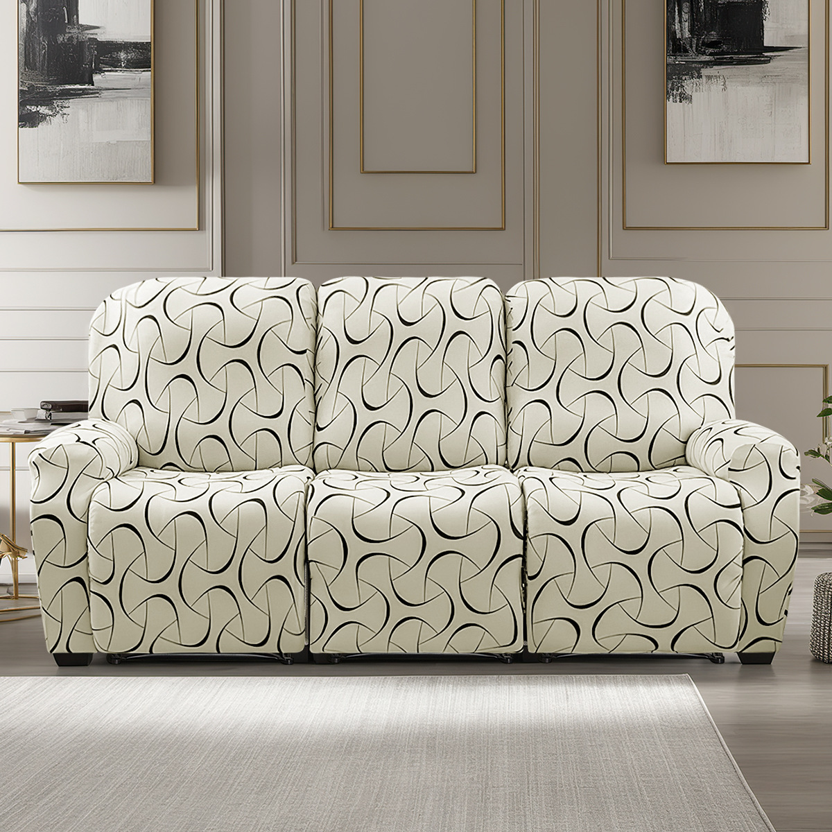 Cross-border nuevo elástico impresión de seda de leche Chivas sofá cubierta de sillón eléctrico Chivas sofá cubierta de una sola persona