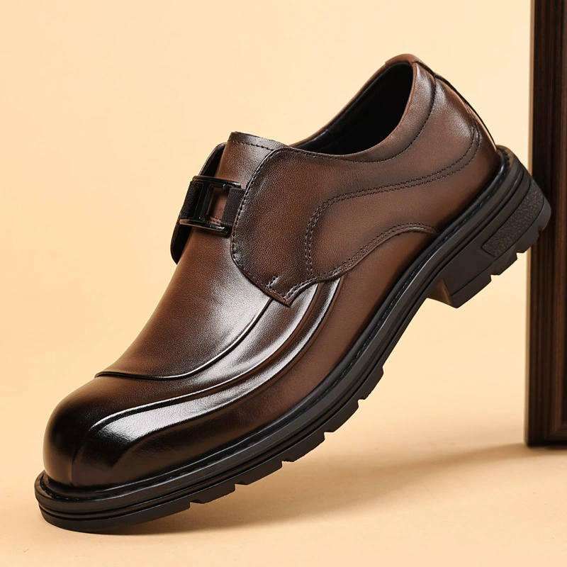 Новая голова кожаная бизнес мужская кожаная обувь повседневная обувь