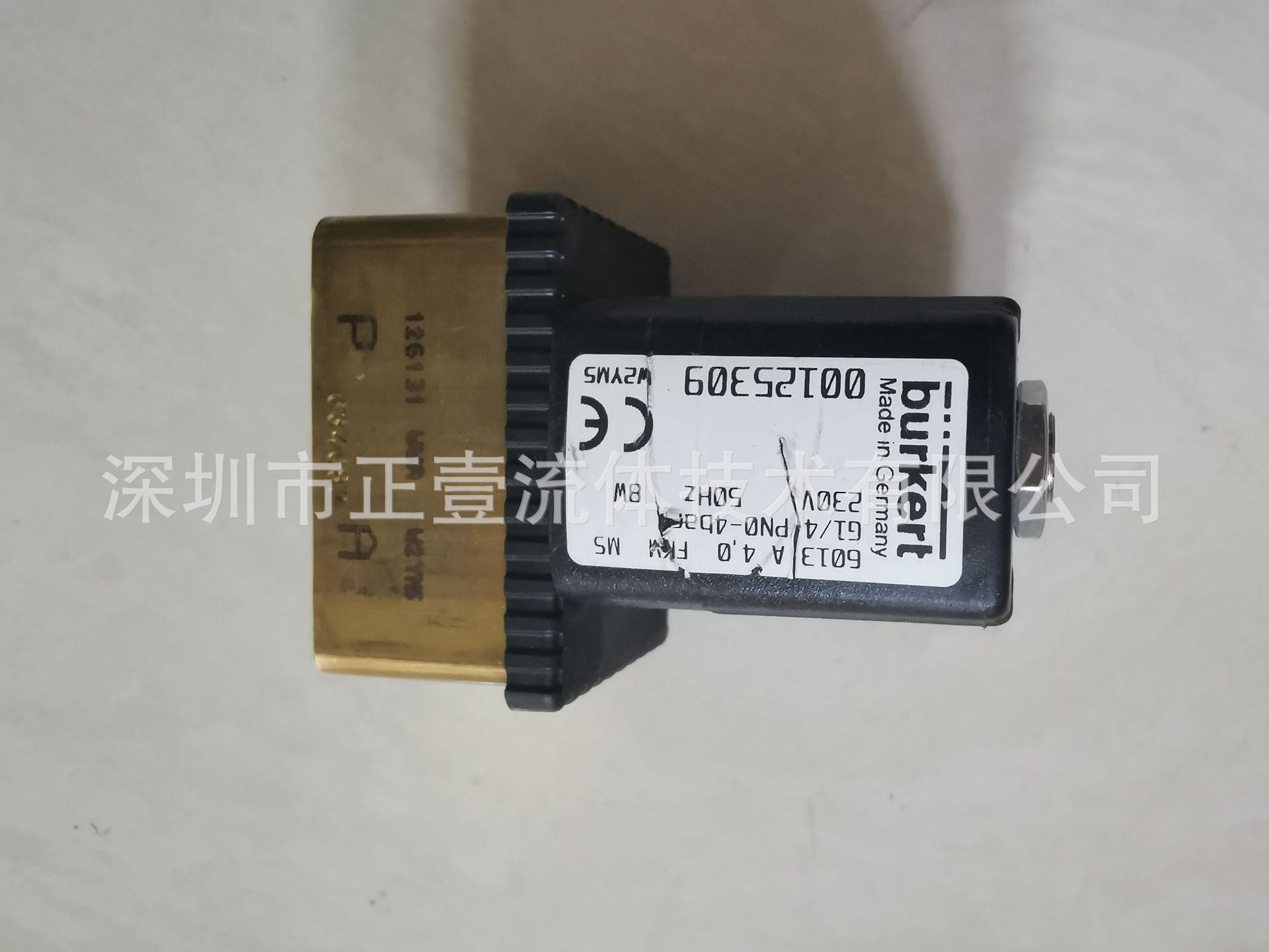burkert宝德6013A 4.0 FKM G3/8宝得电磁阀常闭两通00134255 230V