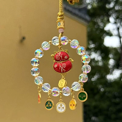 Car hanging | car pendant, colorful crystal peace lock