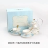 ★☆【Wide Mouth Cup】1 flower teapot, 2 cups, 2 saucers, 2 rose spoons (color box)★☆