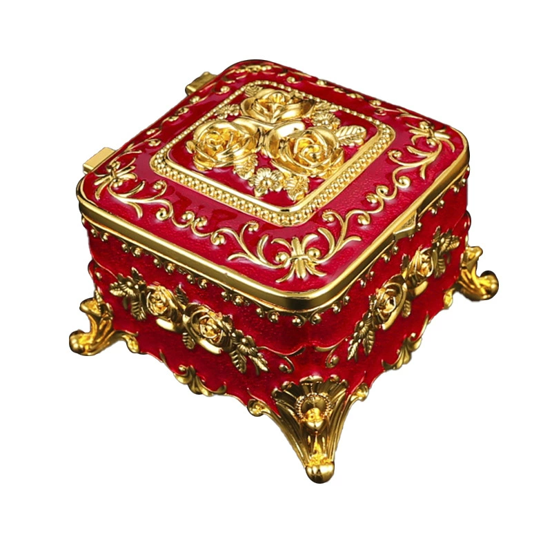 Retro storage system, creative enamel, table jewelry, storage box, roses