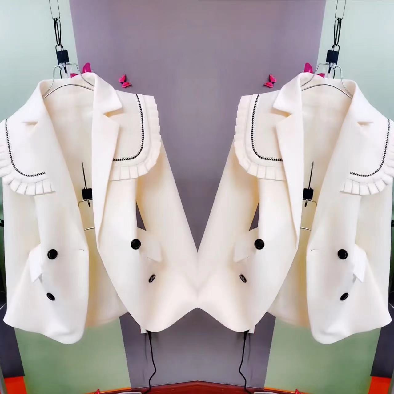 2025 Spring and Autumn Popular Casual Small Suit Tops Women's Fashion New Design Niche Suit Tops