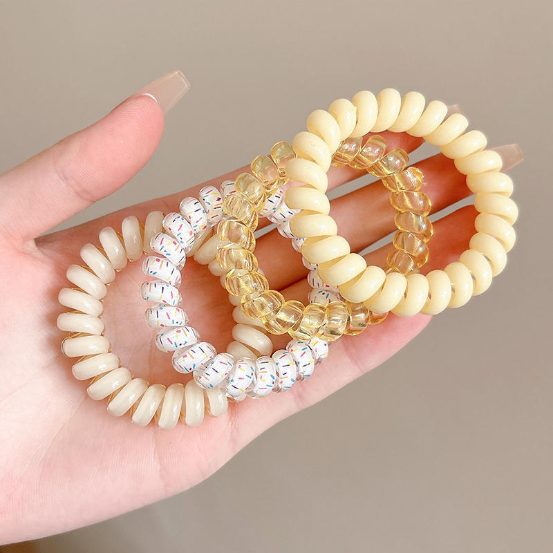 Caricatura encantadora anillo de pelo pulgar no daña el cabello de los niños correa de correa pequeña cuerda de cabello para niñas cuerda de cabello