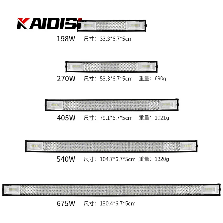 LED work rectangular lamp, super bright waterproof SUV, 12v, 270W