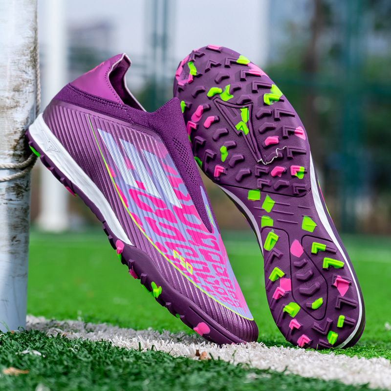 Zapatos de Fútbol de Caña Baja de Caucho y TPU Ligero para Césped Artificial