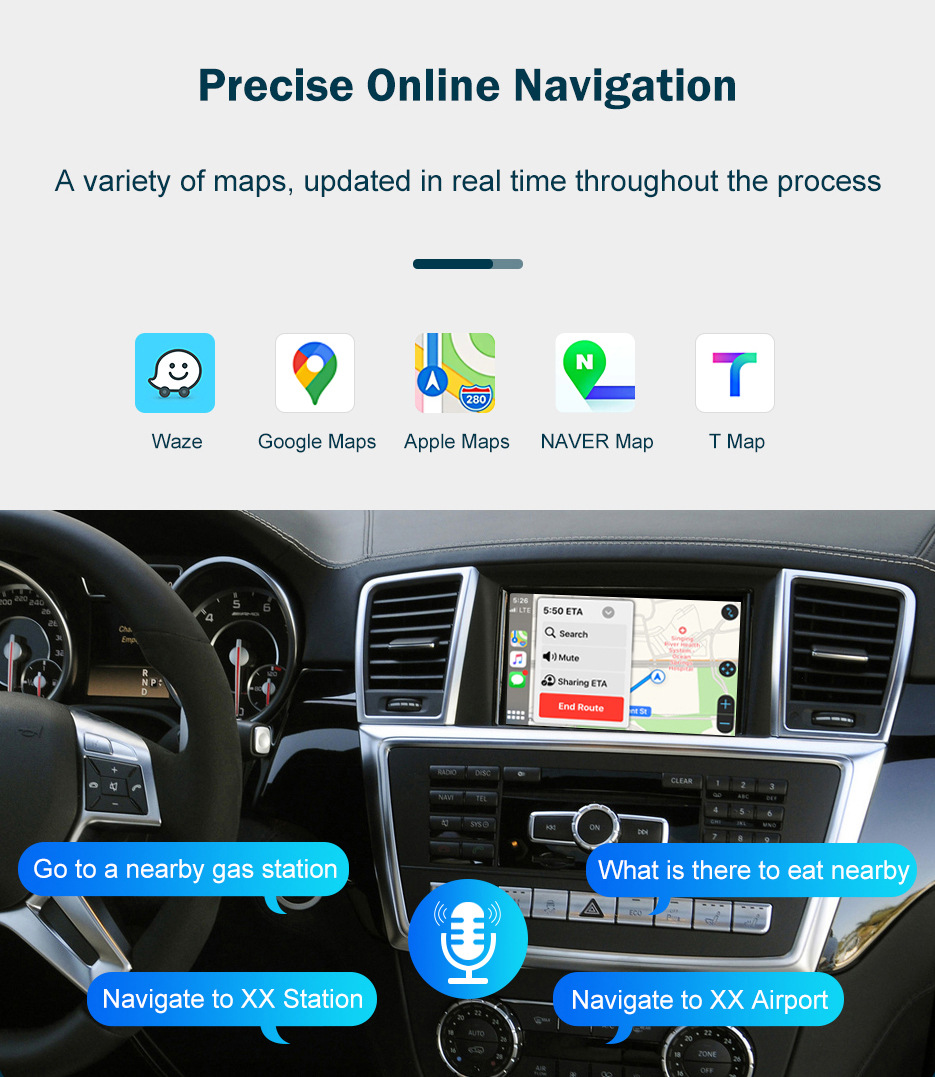 RoadTop Wireless Apple CarPlay Is Suitable for Mercedes-benz NTG4.5/4.7 Decoder Module Decoder Box