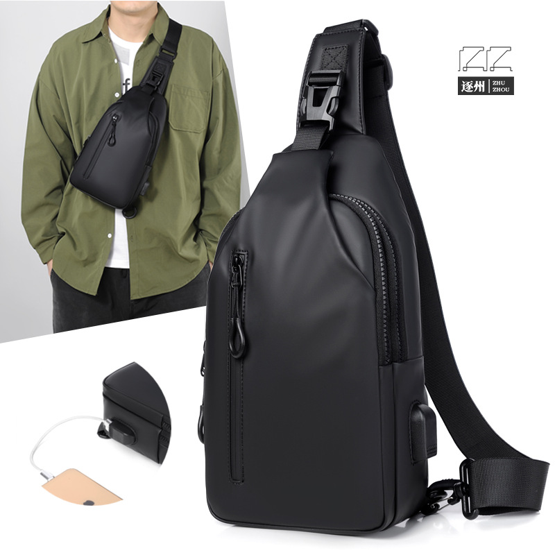 Cross-border new outdoor large-capacity water-resistant chest bag Korean-style fashionable trend single-shoulder bag crossbody bag