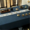 Blue-Linen Blue and White