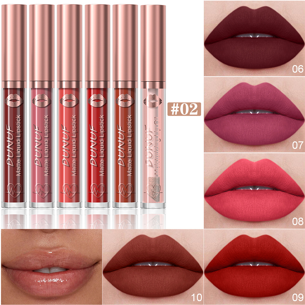Check out DUNUF 6-tube matte waterproof long-lasting lip gloss lipstick! Disclaimer for links undefined