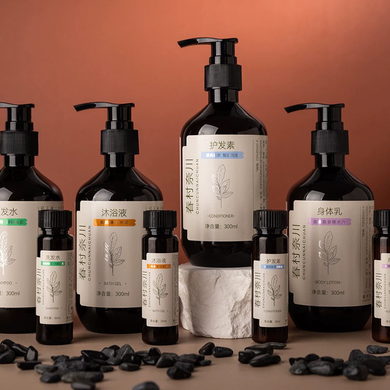 Отель B & B Шампунь Гель для душа Клуб Одноразовые туалетные принадлежности Набор для настенной бутылки 300ml