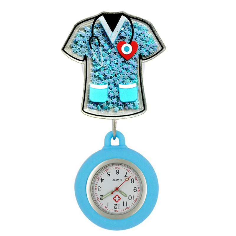 Icono médico creativo del hospital enfermera médico unisex acrílico brillante retraíble clip de carrete de insignia FO