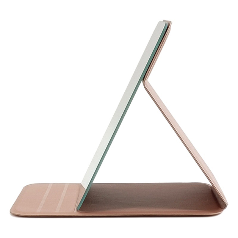 Nuevo en stock escritorio espejo de tocador portátil HD pu plegable espejo de belleza se puede personalizar logotipo