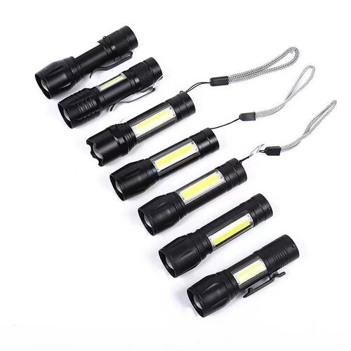 Cross-border 518 telescopic zoom bright flashlight USB charging mini home outdoor portable LED flashlight