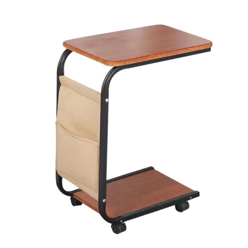 Side table small coffee table movable living room sofa side table corner table pulley mini tea table simple bedroom bedside table