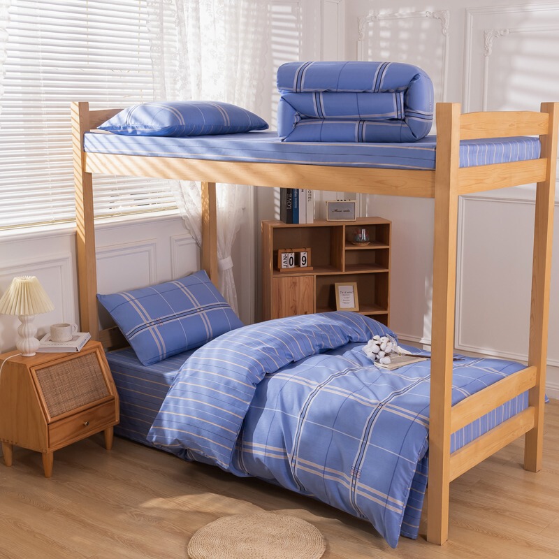 Dormitory Three-Piece Set for Students, Pure Cotton, Wholesale for Schools, Dormitory Bunk Bed Bedding Set, Factory Wholesale Dormitory Three-Piece Set for Students, Pure Cotton, Wholesale for Schools, Dormitory Bunk Bed Bedding Set, Factory Wholesale