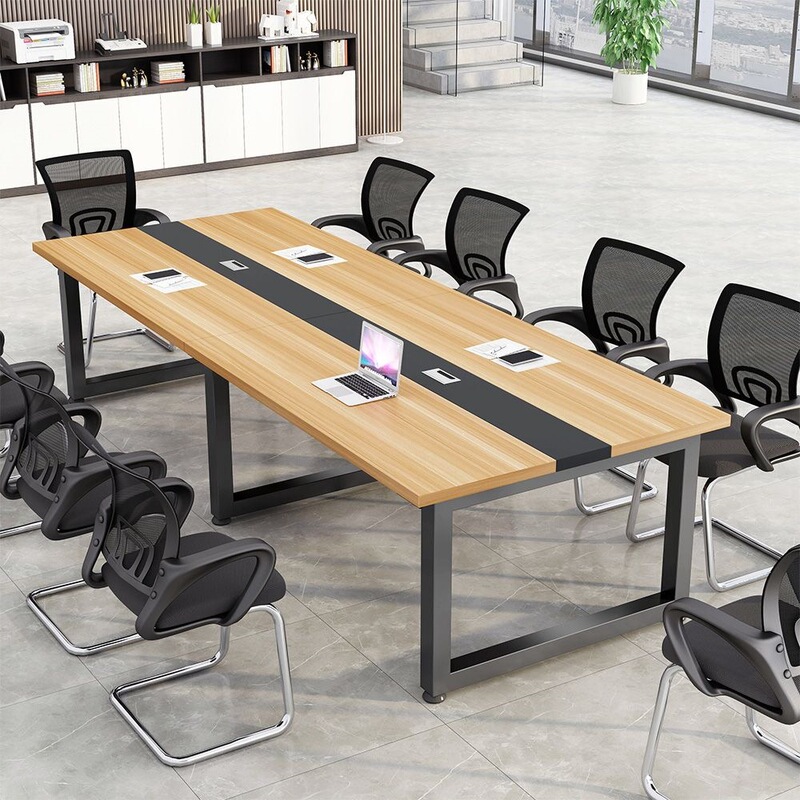 Conference Table, Long Table, Simple Modern Office Desk, Conference Room Table and Chair Set, Large and Small Long Tables, Workbench