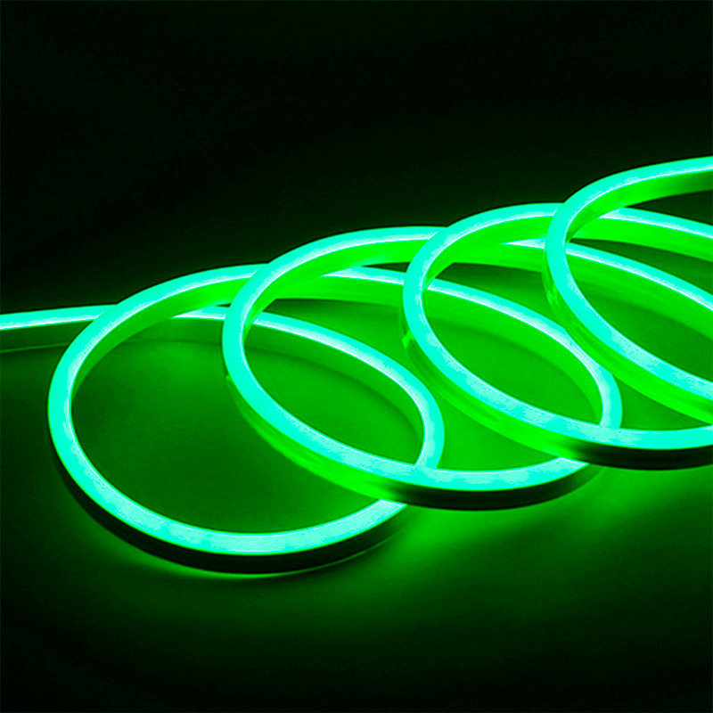 Tira de Luz de Neón Flexible de 12 mm, 12 V/24 V, Material de Silicona, Pegamento de PU, IP67, Iluminación Publicitaria, Letras Luminosas