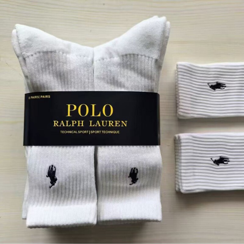 Paul Socks Polo Ralph Lauren Embroidered Socks Towel Bottom Classic Mid-Calf Casual Socks Wholesale
