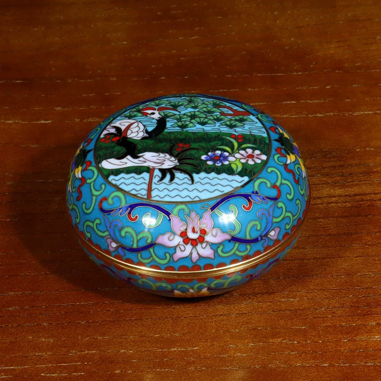 Коробка, медный антикварный эмаль, банка для хранения, подарок на день рождения, 4 дюйма