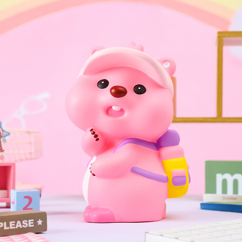 Emocional capabala alcancía vinilo durable alcancía regalo para niños decoración de escritorio entrega de una sola pieza
